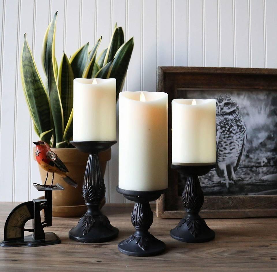 Bougie LED CIRE rechargeable 8 x 13cm