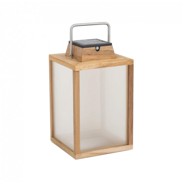 Lanterne Solaire et Rechargeable Les Jardins Tradition Teck 40