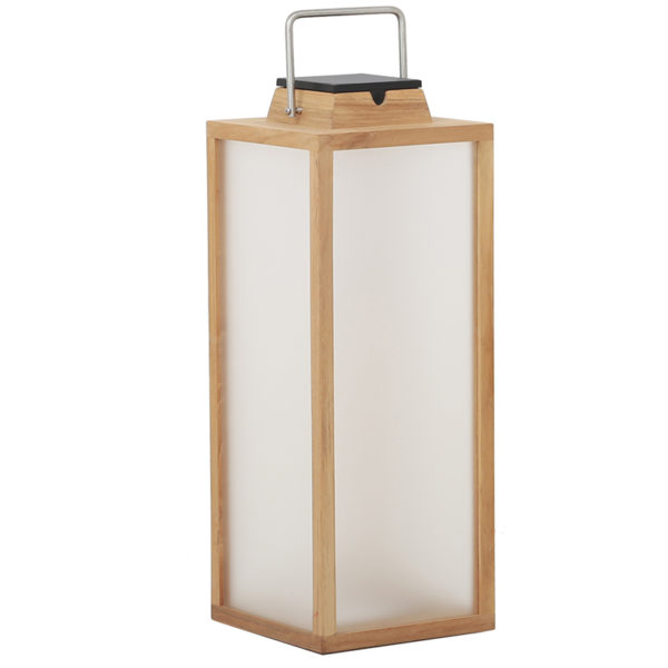 Lanterne Solaire et Rechargeable Les Jardins Tradition Teck 65